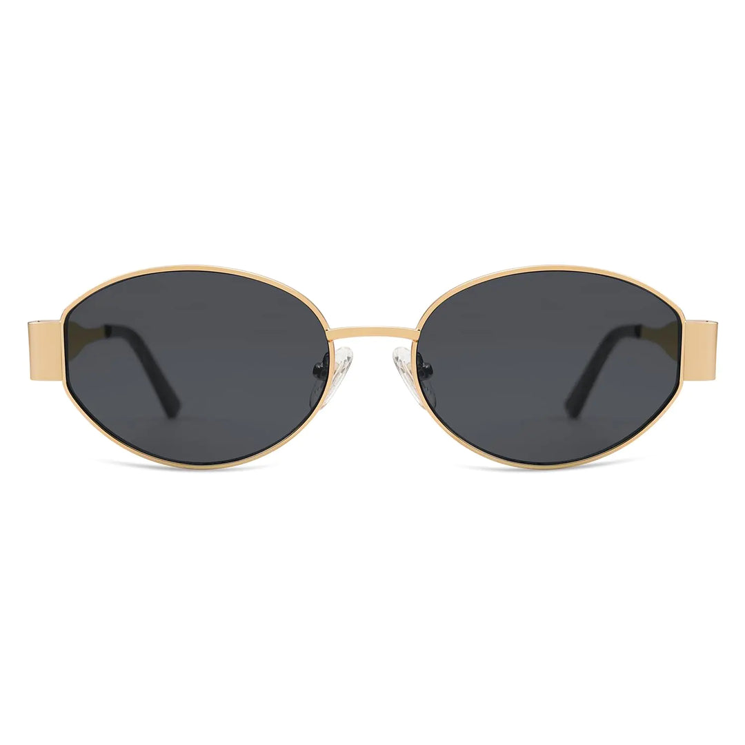 Retro Oval Sunglasses with UV400 Protection