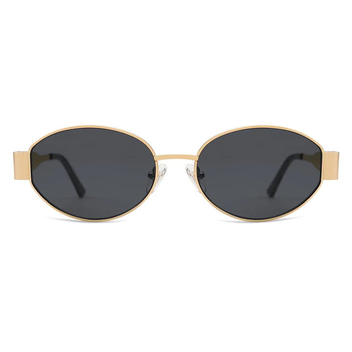 Retro Oval Sunglasses with UV400 Protection