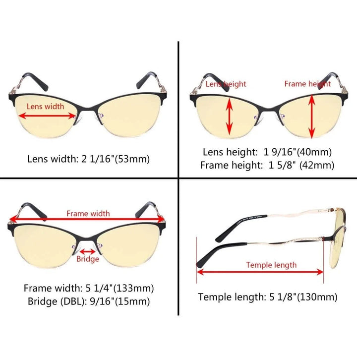 Crystal Blue Light Blocking Eyeglasses LX19014-BB60