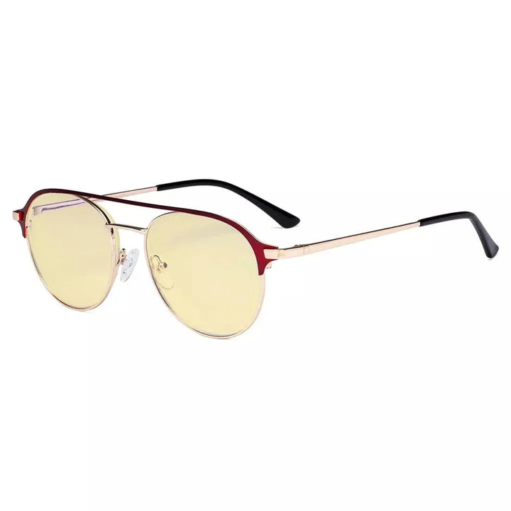Double Bridge Blue Light Blocking Eyeglasses LX19027-BB60