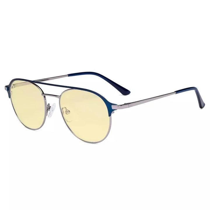Double Bridge Blue Light Blocking Eyeglasses LX19027-BB60