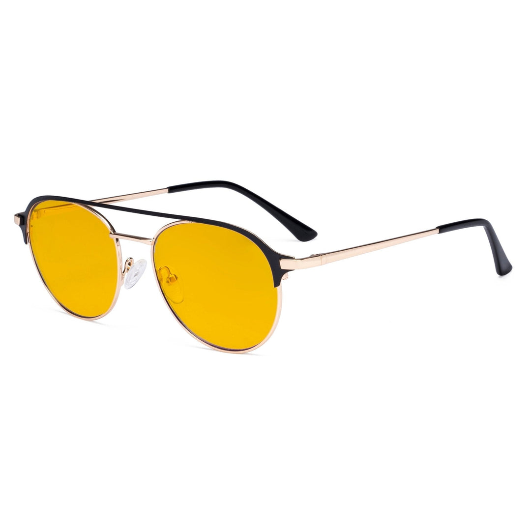 Double Bridge Blue Light Blocking Eyeglasses LX19027-BB90