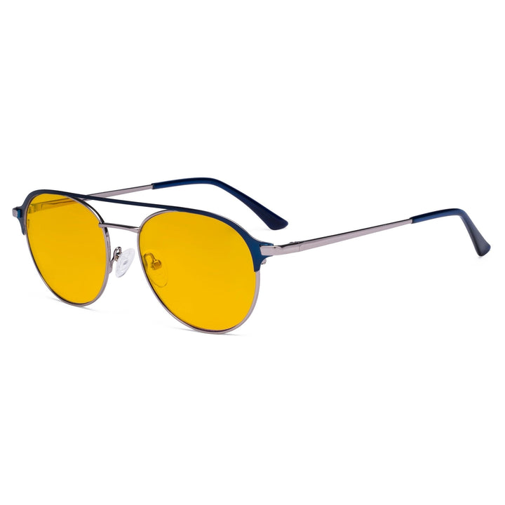 Double Bridge Blue Light Blocking Eyeglasses LX19027-BB90