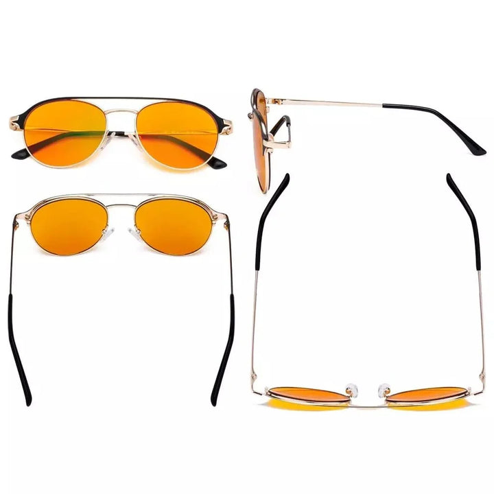 Double Bridge Blue Light Blocking Eyeglasses LX19027-BB98
