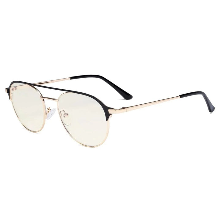 Double Bridge Blue Light Filter Eyeglasses LX19027-BB40