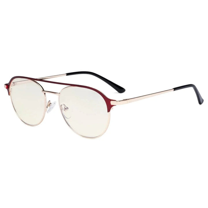 Double Bridge Blue Light Filter Eyeglasses LX19027-BB40