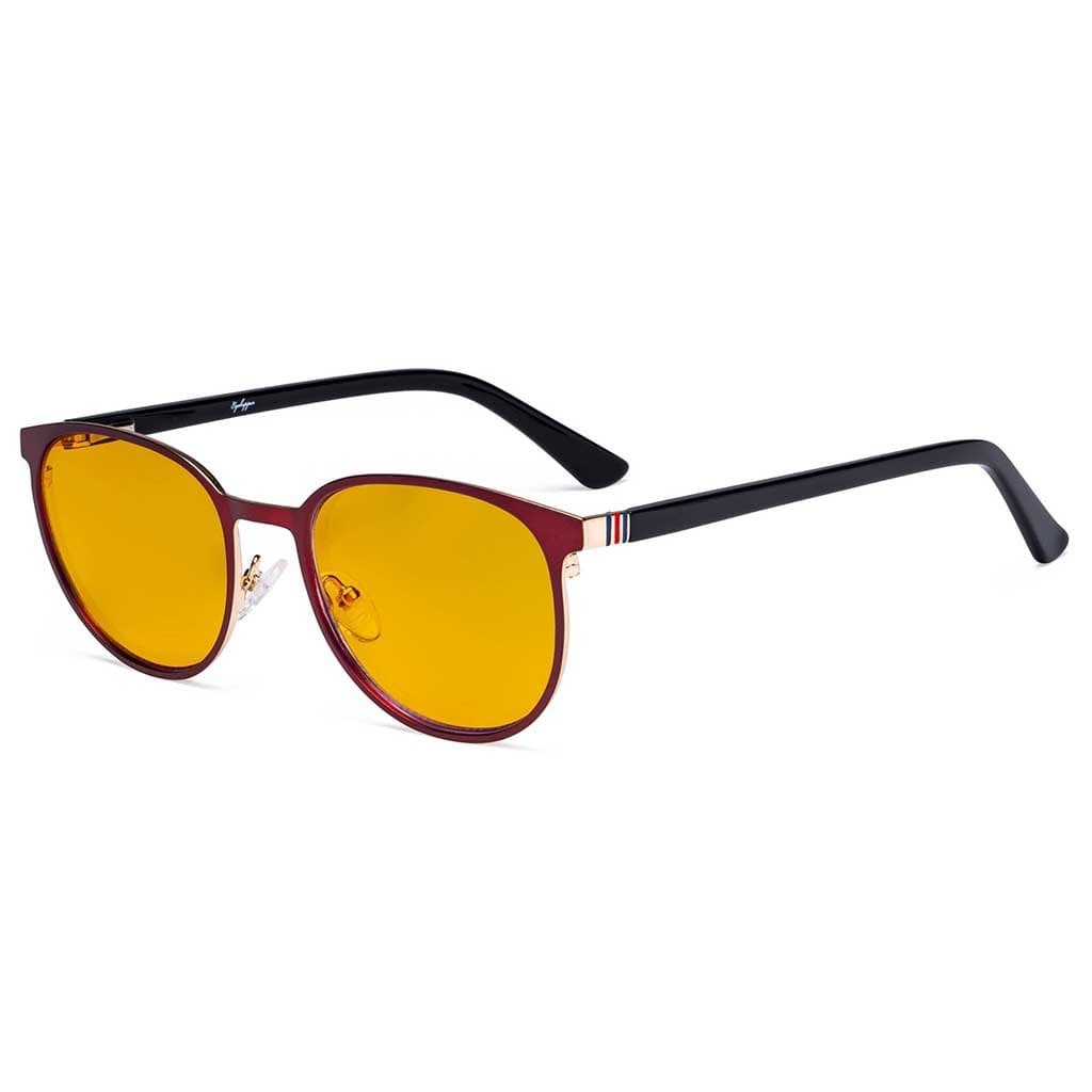 Oval Metal Blue Light Blocking Eyeglasses LX19004-BB90