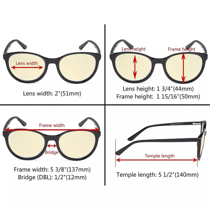 Oval Blue Light Blocking Eyeglassess BC1904-BB60