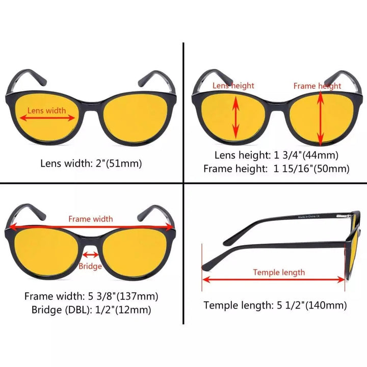 Oval Blue Light Blocking Eyeglassess BC1904-BB90