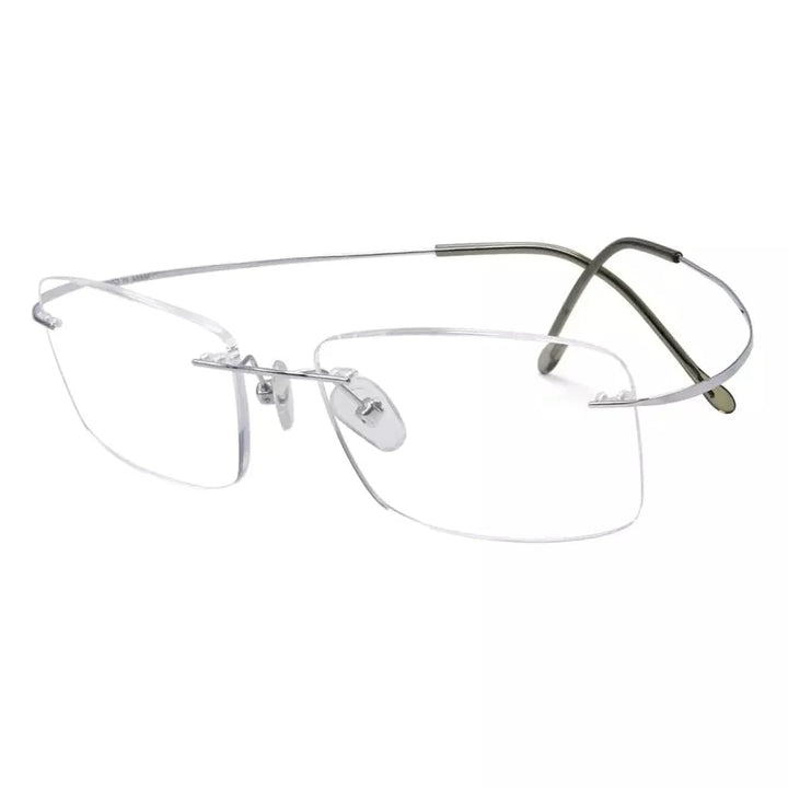 Elegant Rimless Reading Glasses Rectangle Readers R1509