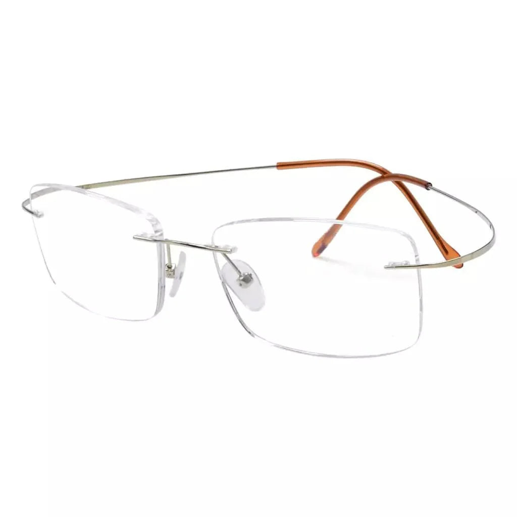 Elegant Rimless Reading Glasses Rectangle Readers R1509