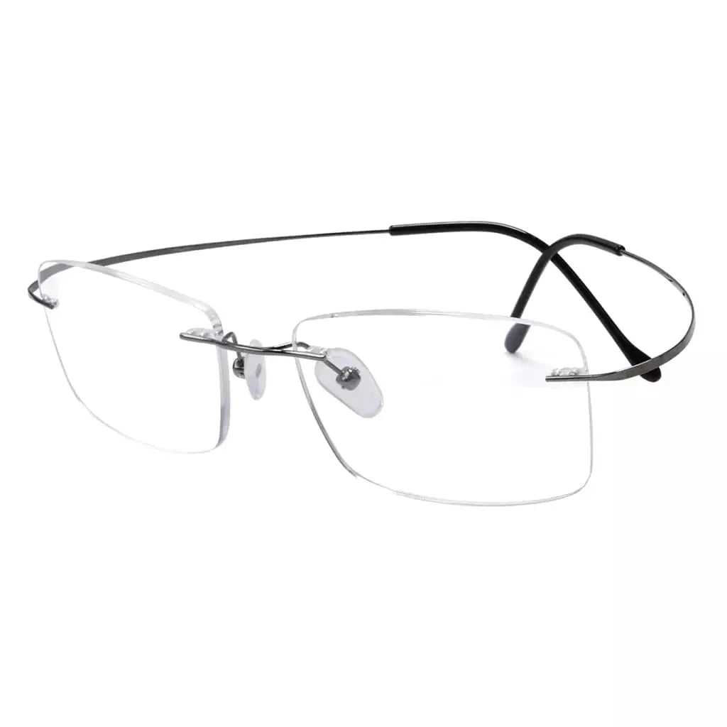 Oarton Rectangular Reader Elegant Rimless Reading Glasses Rectangle Readers R1509 – spare-specs.com