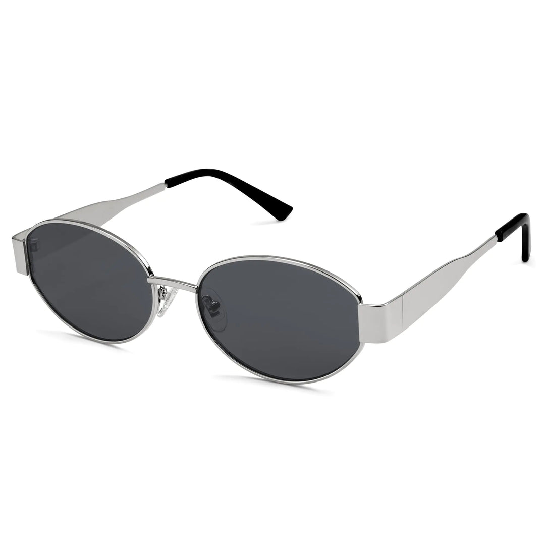 Retro Oval Sunglasses with UV400 Protection