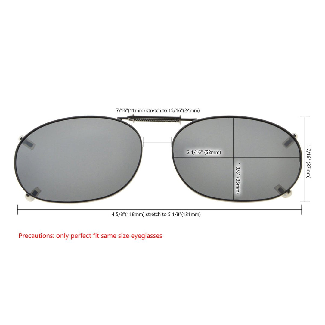 Gafas de sol polarizadas con clip de metal para mujer y hombre C73 (52 mm x 35 mm)