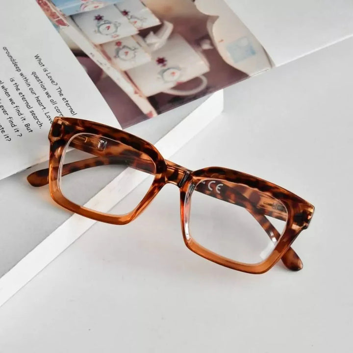 Fashionable Thicker Frame Reading Glasses Square Design R9106-A
