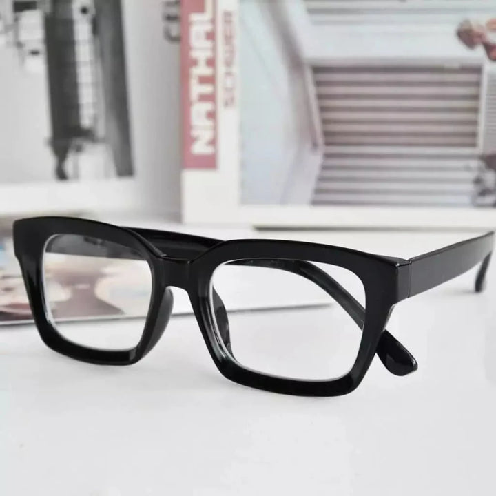 Fashionable Thicker Frame Reading Glasses Square Design R9106-A
