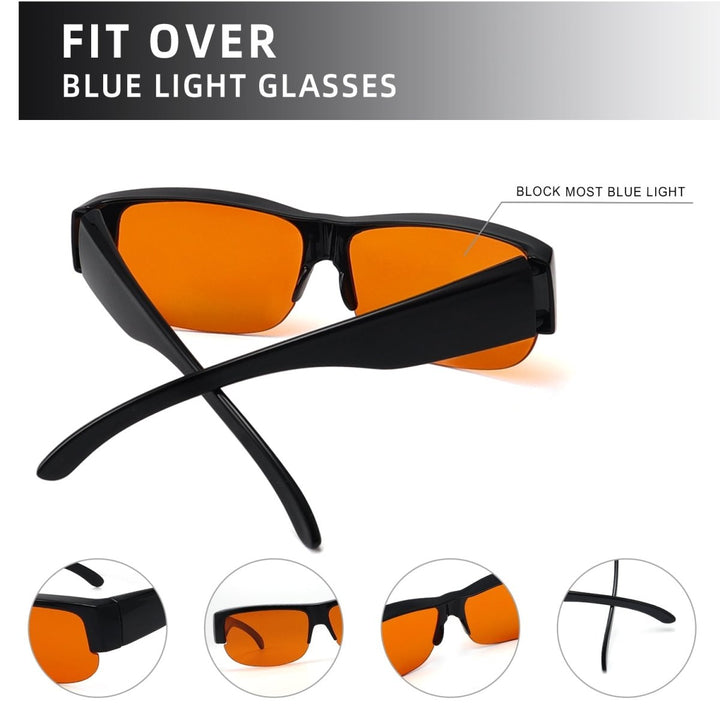 Fitover Glasses Blue Light Blocking Half-rim Computer Eyeglasses DSXM1803-A