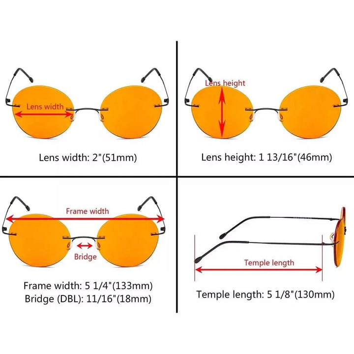 Frameless Titanium Blue Light Blocking Reading Glasses DSWK9910