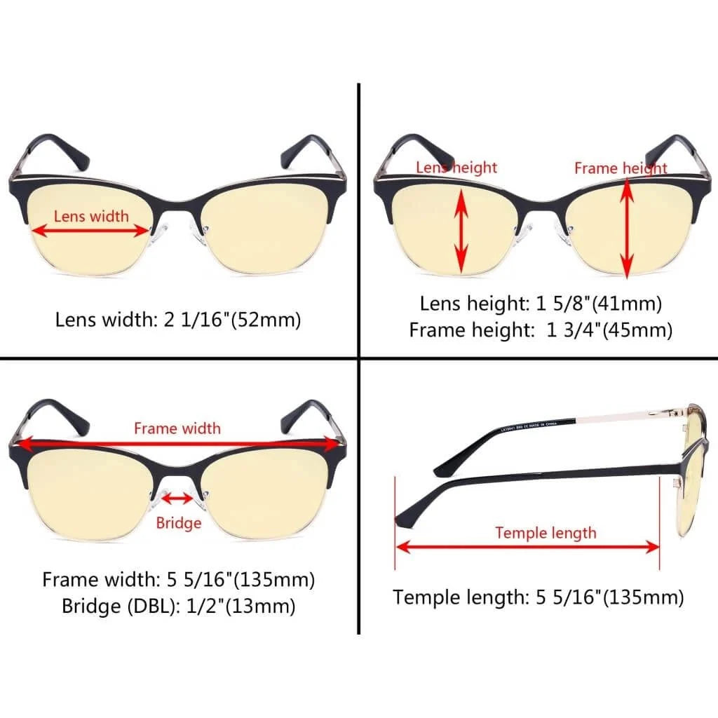Full-rim Blue Light Blocking Eyeglasses LX19041-BB60