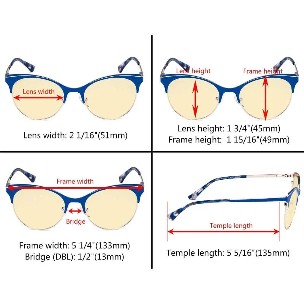 Full-rim Blue Light Blocking Eyeglasses LX19042-BB60