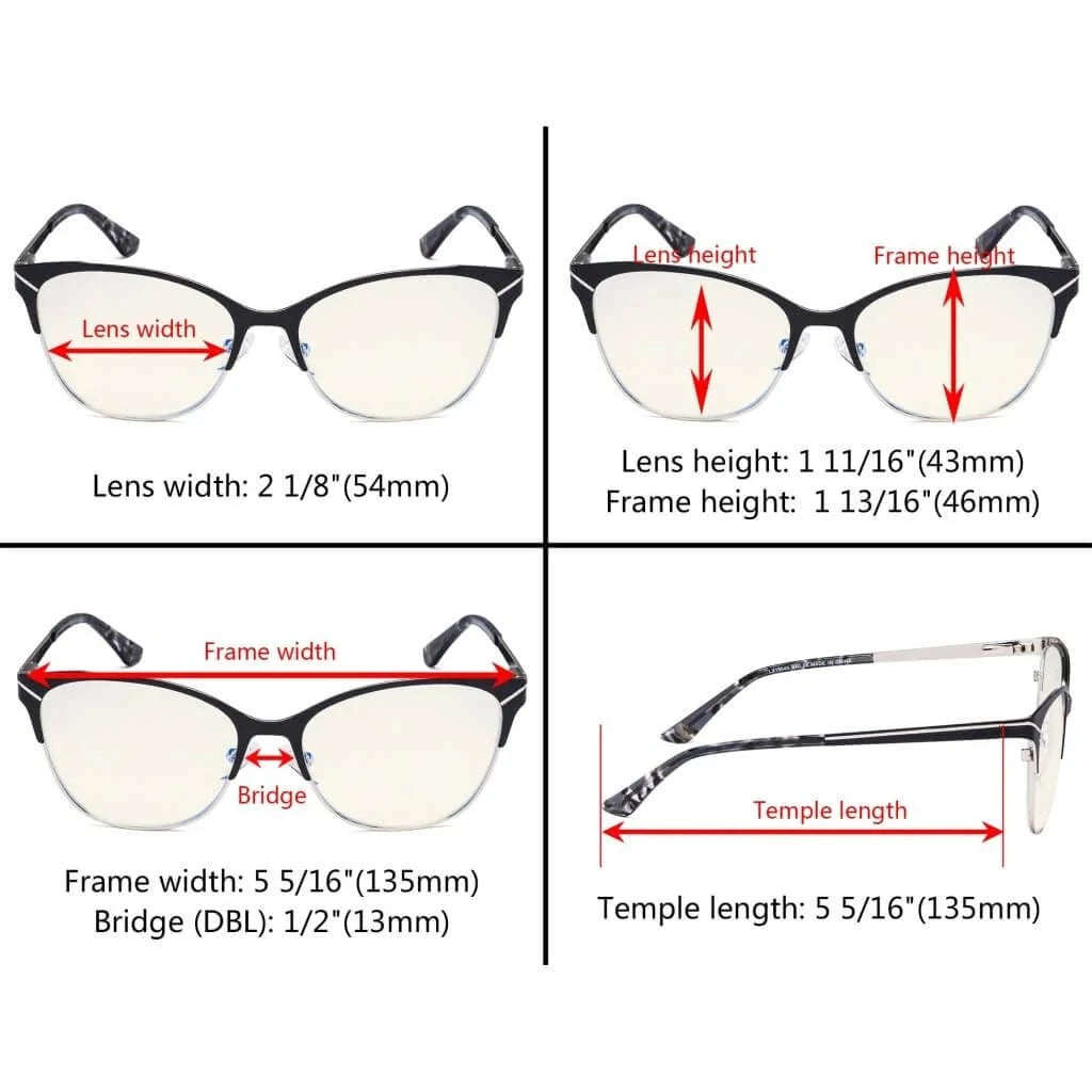 Full-rim Blue Light Filter Eyeglasses LX19043-BB40