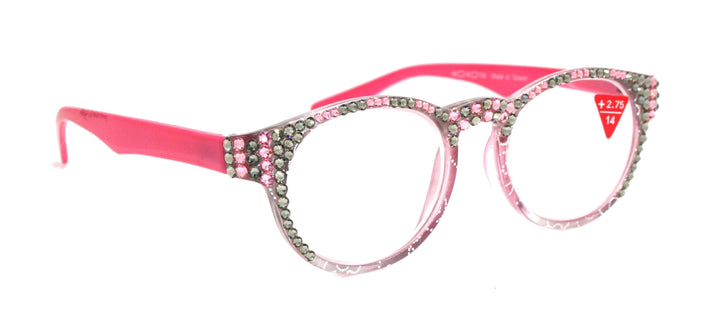 Grace Bling Women's Reading Glasses with Genuine European Crystals