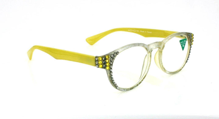 Grace Bling Women's Reading Glasses with Genuine European Crystals