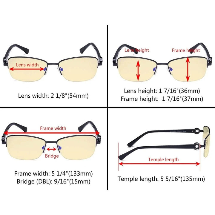 Half-rim Blue Light Blocking Eyeglasses LX19008-BB90