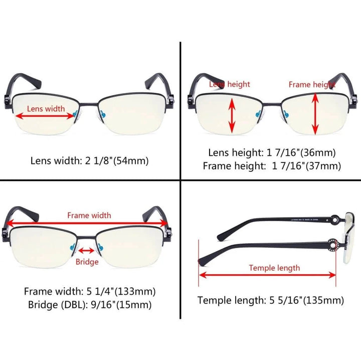 Half-rim Blue Light Filter Eyeglasses LX19008-BB40