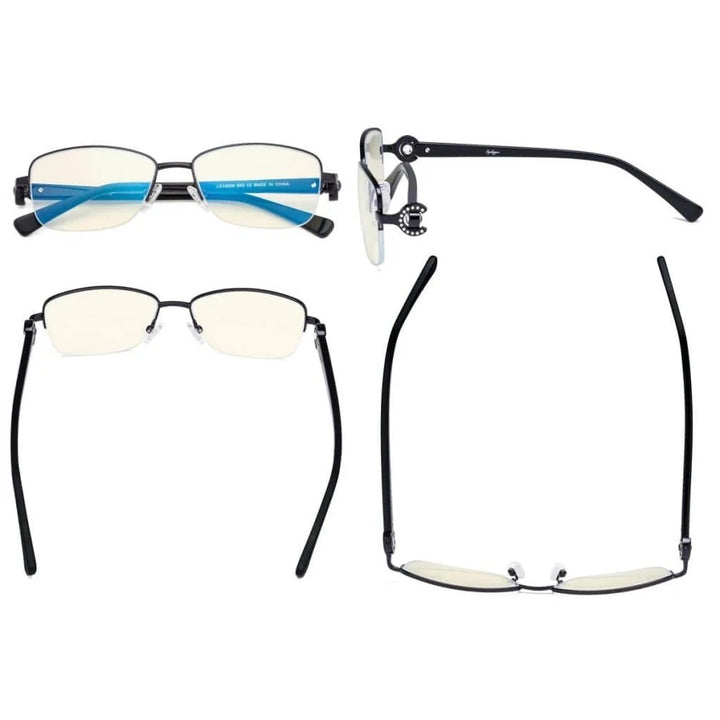 Half-rim Blue Light Filter Eyeglasses LX19008-BB40