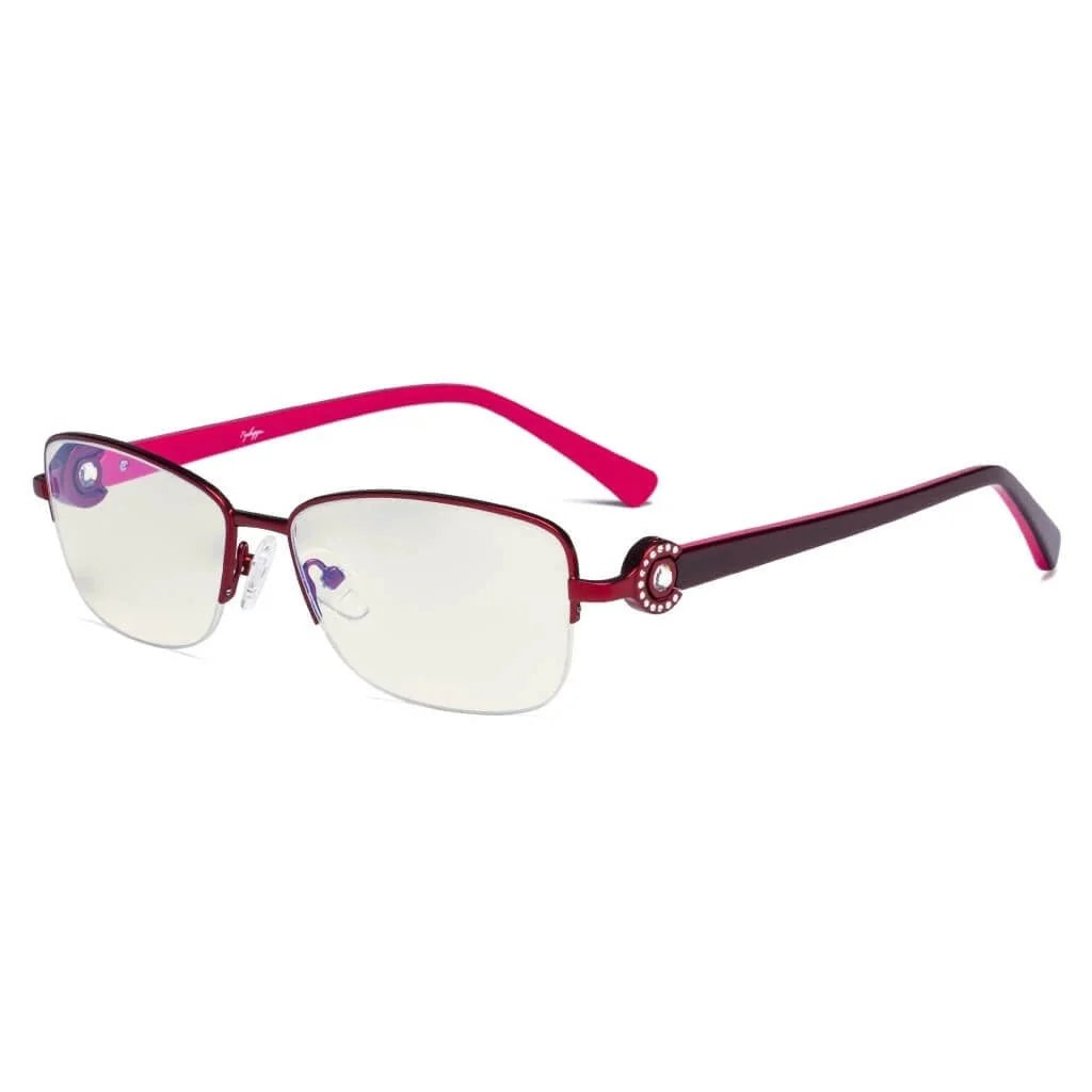Half-rim Blue Light Filter Eyeglasses LX19008-BB40
