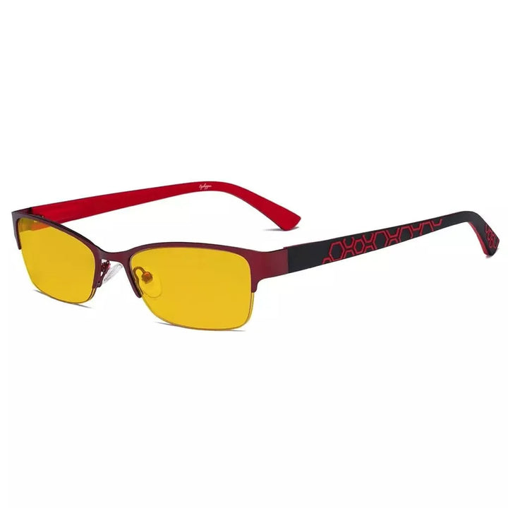 Half-rim Metal Blue Light Blocking Eyeglasses HP17006