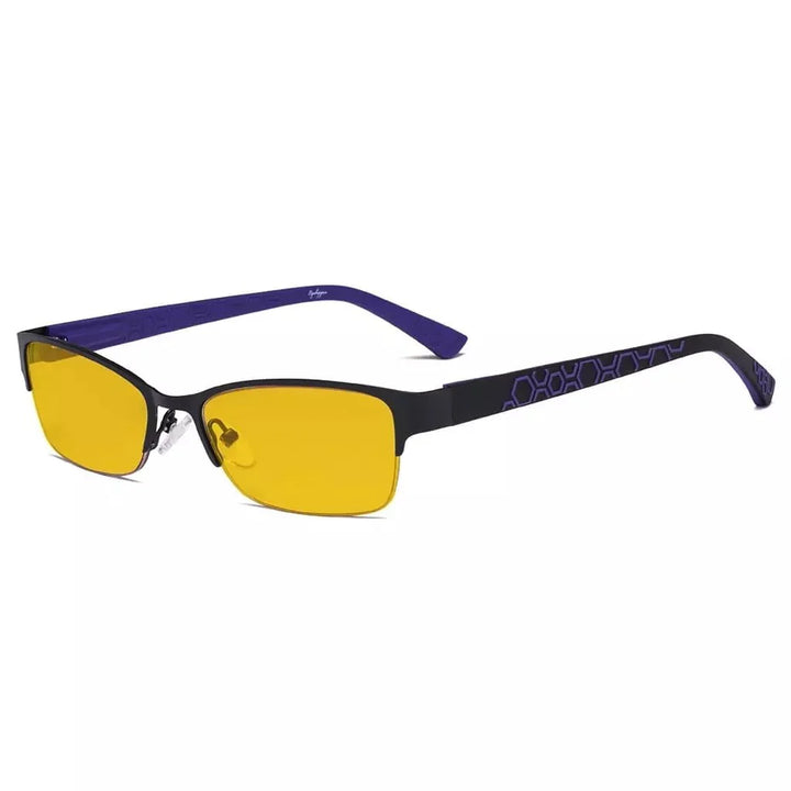 Half-rim Metal Blue Light Blocking Eyeglasses HP17006