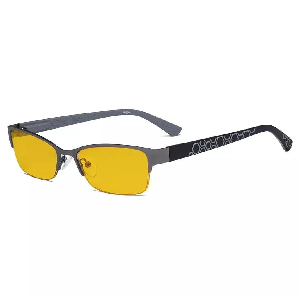 Half-rim Metal Blue Light Blocking Eyeglasses HP17006