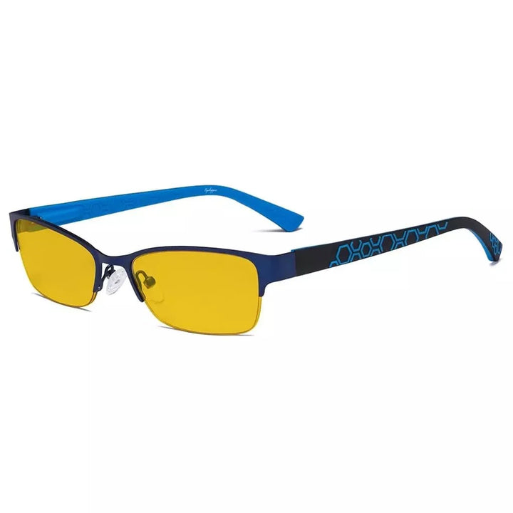 Half-rim Metal Blue Light Blocking Eyeglasses HP17006