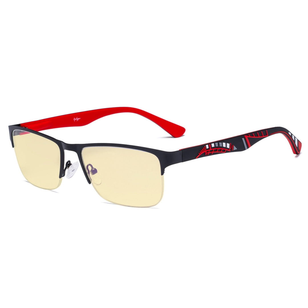 Half-rim Metal Frame Blue Light Blocking Eyeglasses TM17003