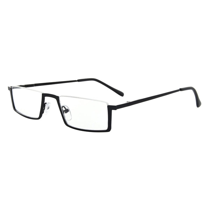 Half-Rim Metal Reading Glasses