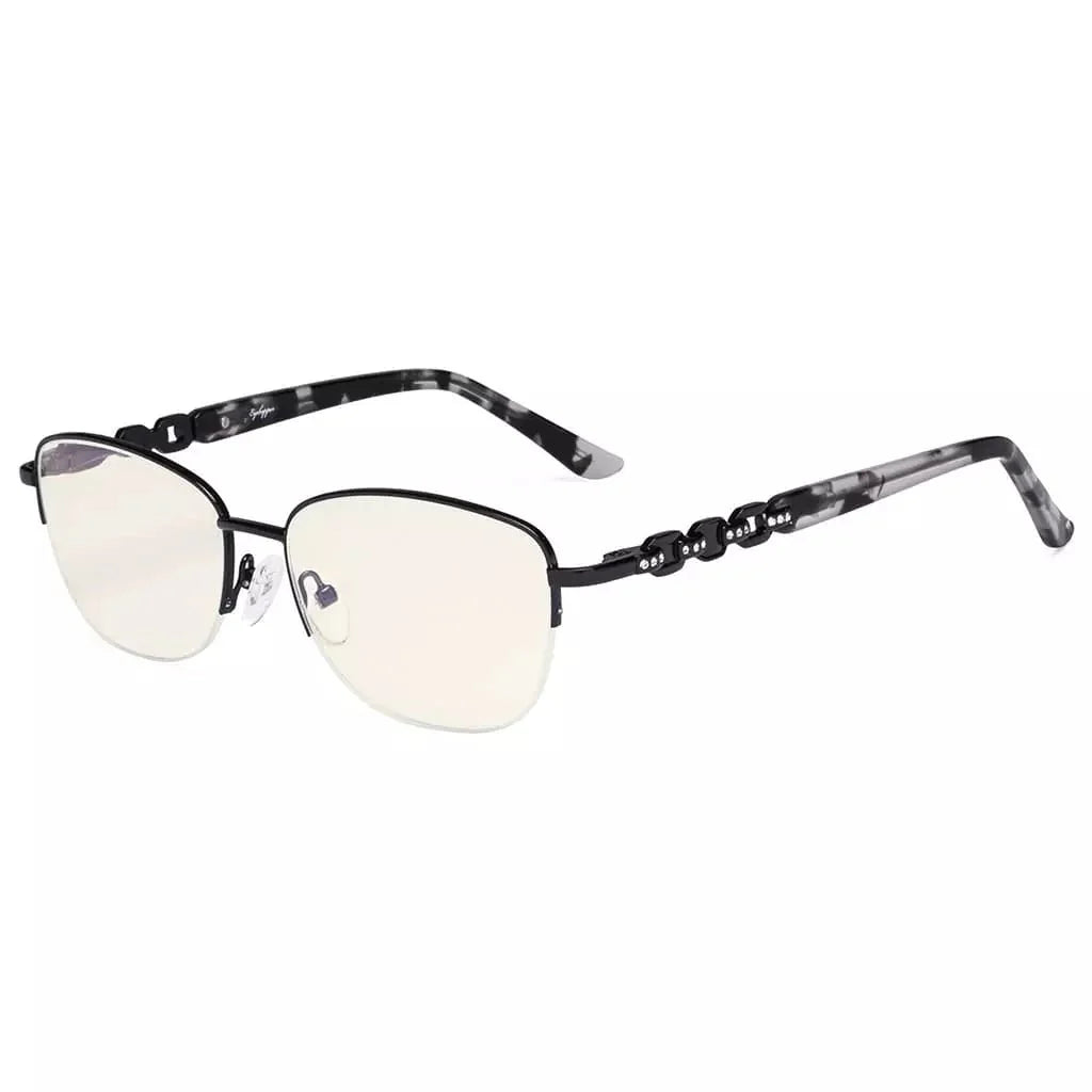 Half-rim Stylish Blue Light Blocking Reading Glasses LX17016