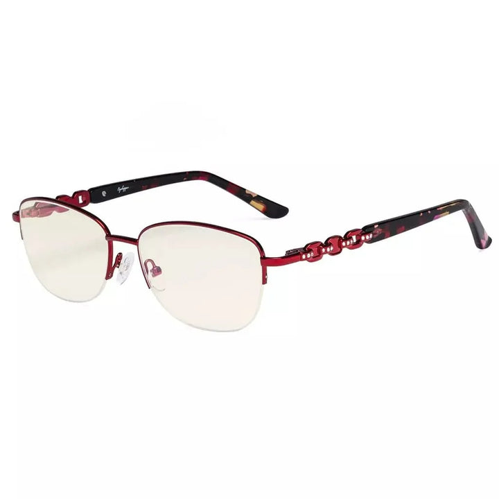 Half-rim Stylish Blue Light Blocking Reading Glasses LX17016