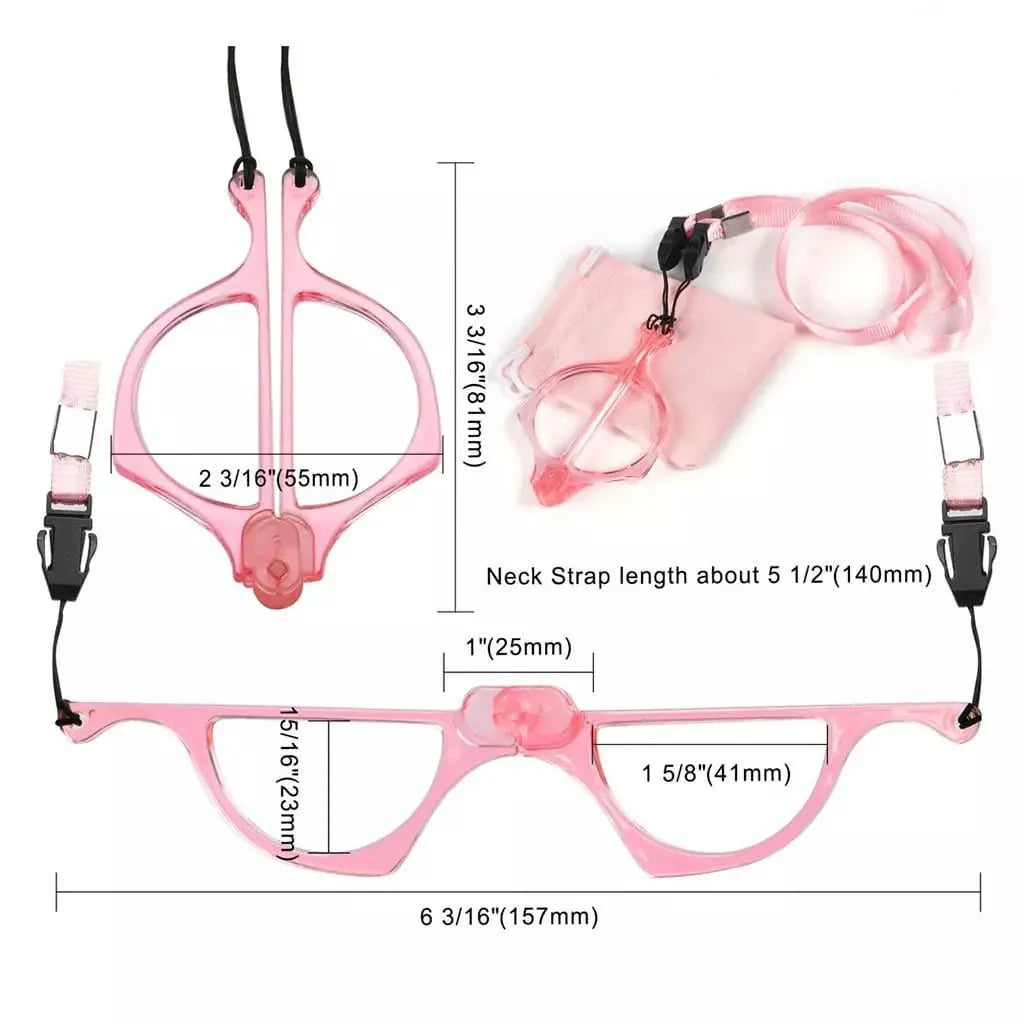 Handhold Magnifier Folding Reading Glasses Metalless Screwless Readers with Neck Strap NR153