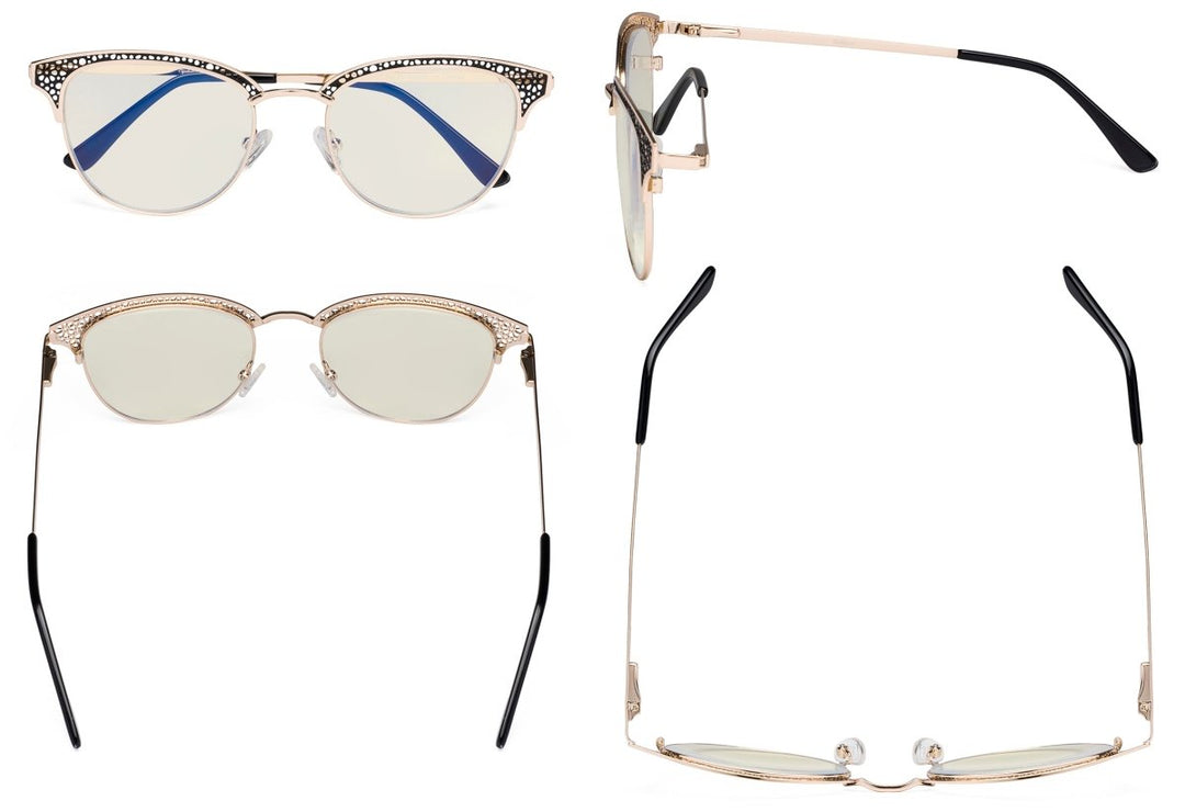 Browline Blue Light Blocking Reading Glasses LX17015