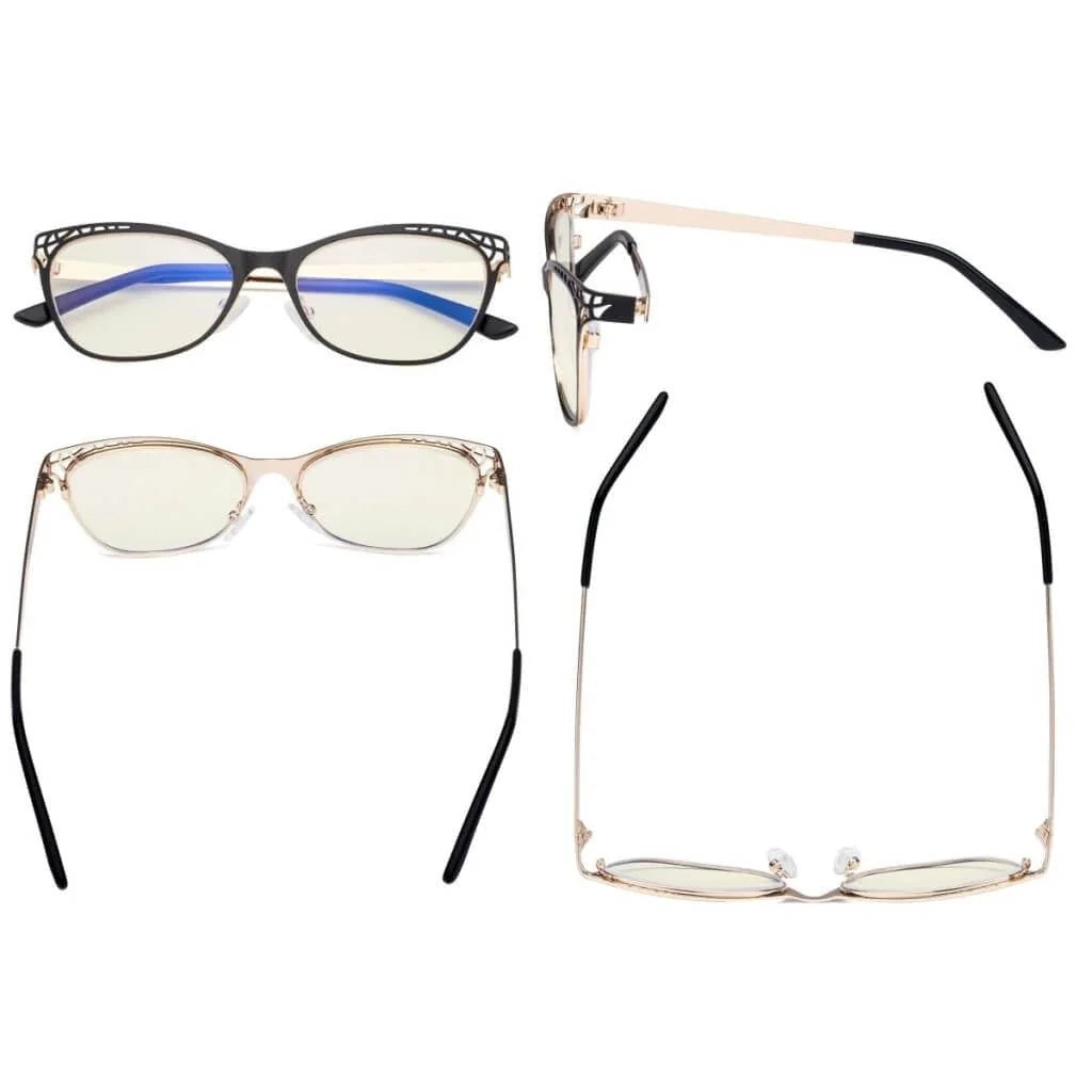 Hollow Design Blue Light Filter Eyeglasses LX19025-BB40