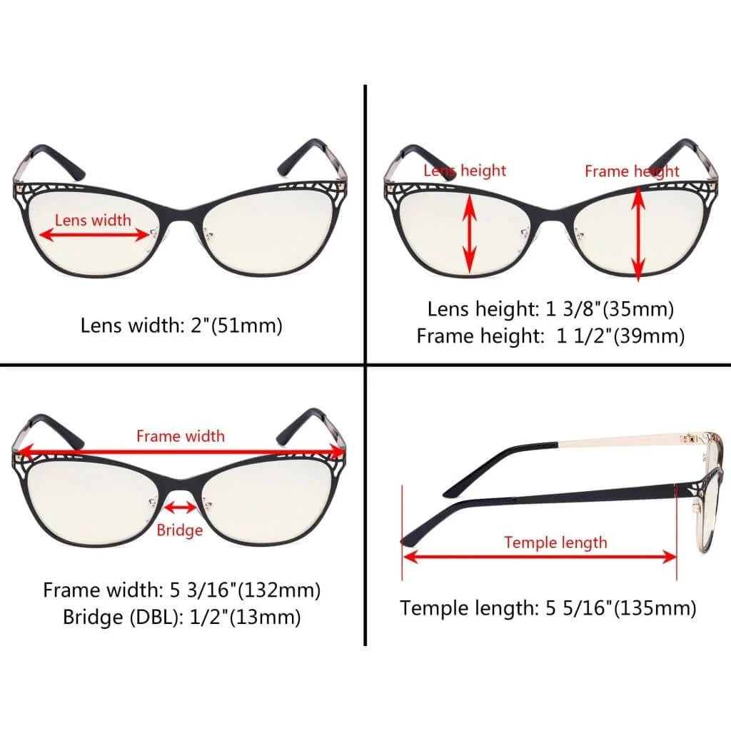 Hollow Design Blue Light Filter Eyeglasses LX19025-BB40