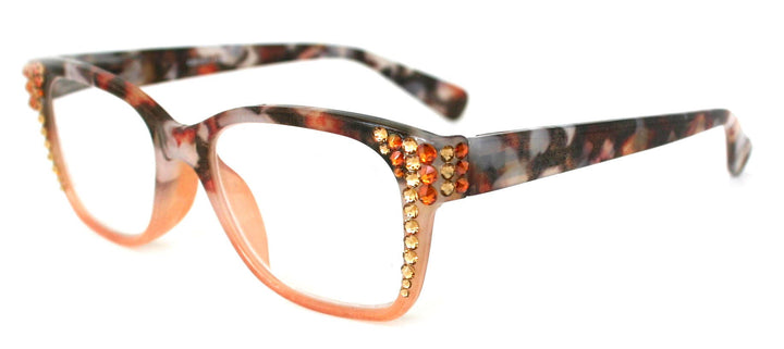 Aya Bling Women's Reading Glasses with Genuine European Crystals