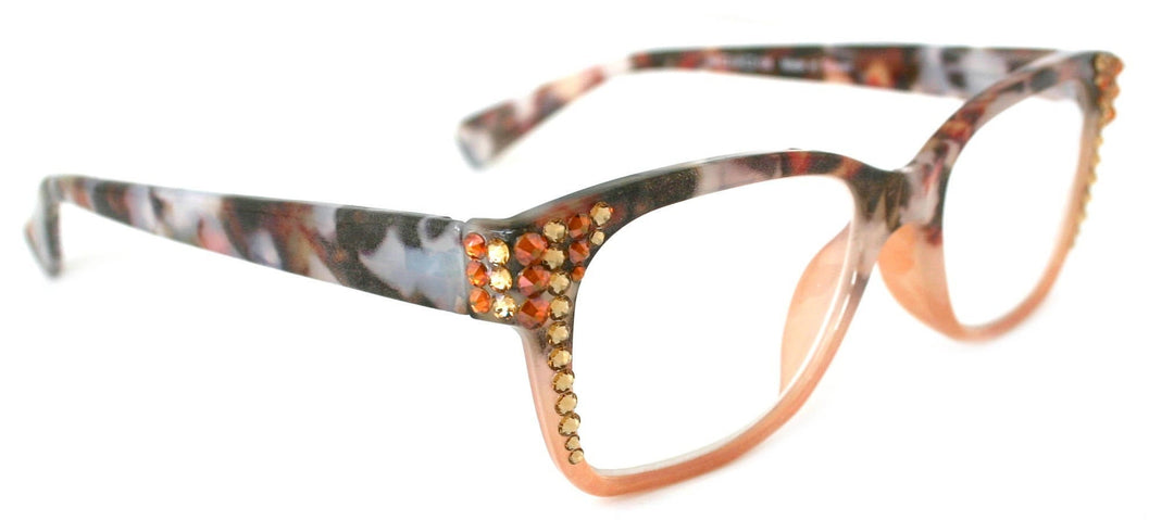 Aya Bling Women's Reading Glasses with Genuine European Crystals