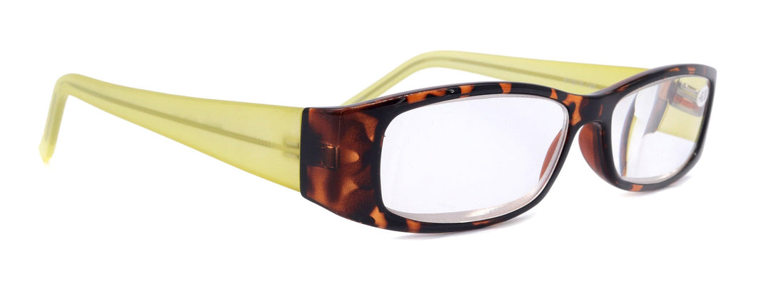 All Favorite, (Premium) Reading Glasses High End Fashion Reader Rectangular Style (Lime Green, Tortoise Brown) +4 +4.5 +5 +6 NY Fifth Avenue