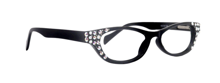 Bling Cat Eye Women's Reading Glasses with Genuine European Crystals