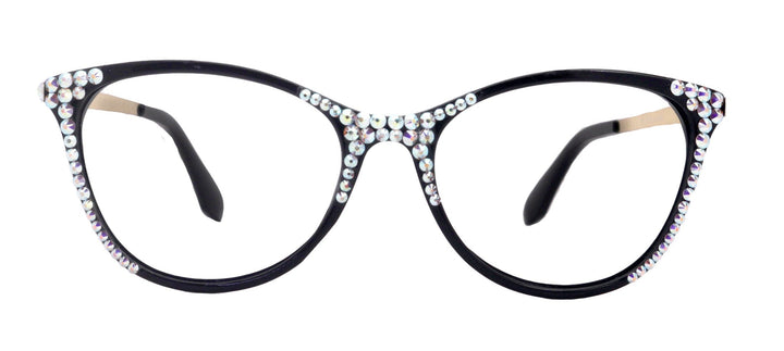 Cattitude Bling Reading Glasses 4 Women W AB Genuine European Crystals, Magnifying Cat Eye  NY Fifth Avenue