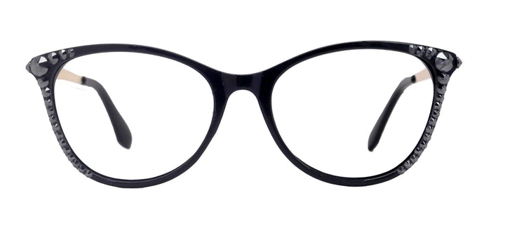Cattitude Bling Reading Glasses 4 Women W Hematite Genuine European Crystals, Magnifying Cat Eye  NY Fifth Avenue