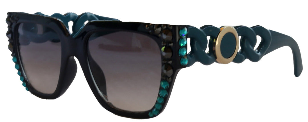 Belleville,  BLING Line Bifocal (Clear On Top) Sun Readers for Women OR Non-Bifocal Readers Sunglasses (Hematite W Zircon) NY Fifth Avenue